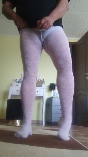 Cock in pantyhose