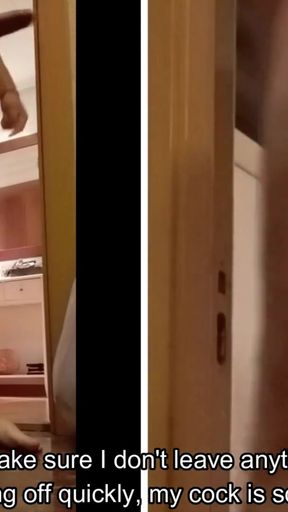 Emotional moment from &quot;Mature real hairy very gifted naked neighbor with huge erection taking out the trash in an apartment&quot;