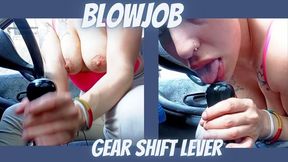 Sucking and jerking off my shifter