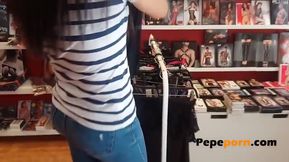 She had the fantasy of being nailed in a cloakroom. Silvia's a dirty girl that loves sex!