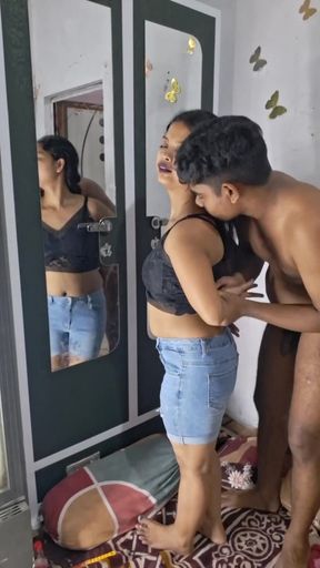 Cute Desi Indian Beautiful Step Sister Gets fk.ed with Boyfriend   Clip 1