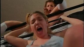 Two hot babes blow and bang a massive cock&#x1F346;