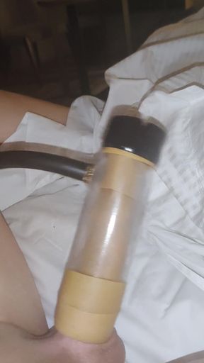 Dick workout with the sex machine in hotel part 2