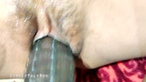 Indian Girl Big Black Cock in Pink Pussy Nice Big Dildo in Pussy Fast Puck