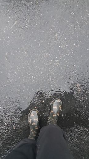 Rainy Day Play in Boots