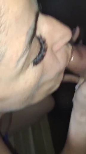 Wife slut cumshot in the mouth of unknown gloryhole-creampie!   Clip 3