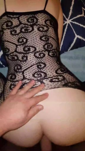 Kate in Fishnets Ass to Mouth and Cum