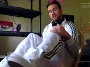 Fuck boy fucks fleshlight in tracksuit