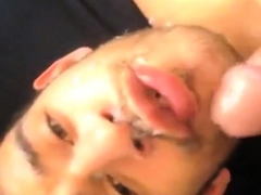 Arab Boy take the full load of daddys cum..