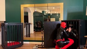 AVA FETISH-ART PUT`S PERV IN THE BOX AND FACEFUCKS HIM