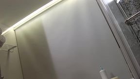 Young trans girl passionately sucks her friend'_s cock in the shower and gives herself a hard fuck after a hard day'_s work