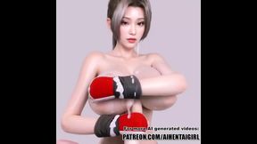 Fatal Fury Mai Shiranui cosplay Titjob Uncensored Hentai AI generated