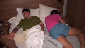 My Stepsister Enters Our Room Without Realizing It and We Double Penetrate Her - Celeste Alba