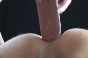 Step dad&amp;#039;s tongue, fingers and huge COCK in JEANS ASS