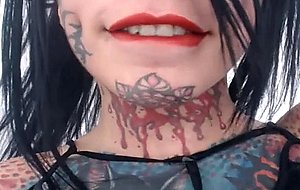 Gothic tgirl cumming