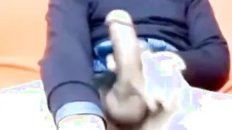 Italian Straight Guy Strokes Big Cock and Cums on Webcam