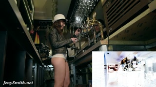 Jeny Smith naked barmaid on duty