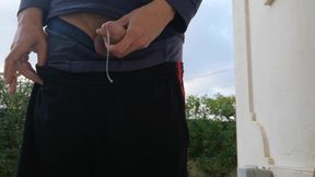 Early Morning Jerkoff Outside in the Garden