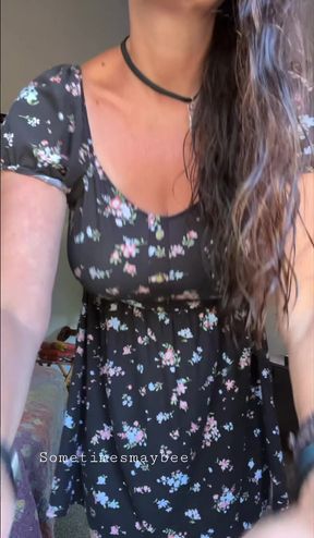 Huge boobs dropping out of my dress for you