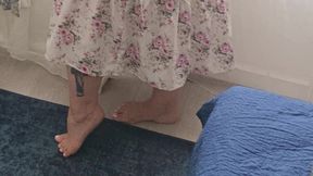 Real Big ass Milf gets undressed for BBC Lover. Interracial naughty play.