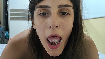 My neighbor cum in my mouth