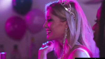 GIRLSWAY - Hungry Bride Has A Wild Fuck With Bachelorette Party Stripper In Front Of Her Bridesmaids