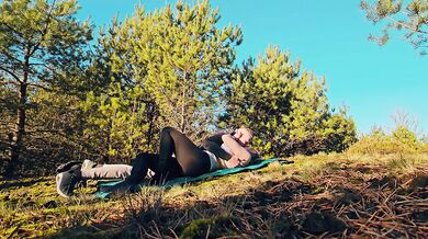 Angela wants to get fucked outside in her White bra!