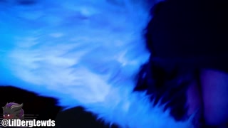 Fursuiter Strokes his Dick and Cums Hard