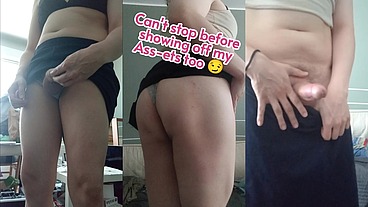 Showing off my thicc thighs and how horny editing my videos makes me