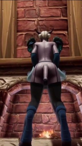 Shemale demon fuck pregnant elf in front of the fireplace