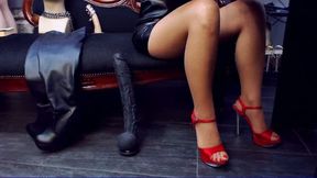 Feet and Red Shoes with Savannah