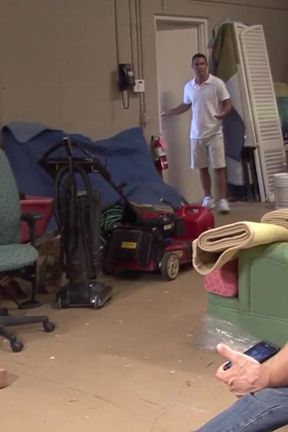 Brunette guy blows his horny friend hairy dick and swallows cum