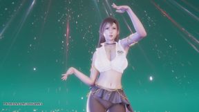 Kwon Yun Bi - Underwater Tifa Sexy Striptease Final Fantasy Hentai Uncensored