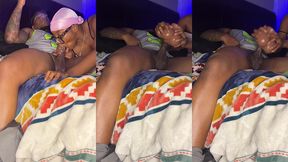 slim thick ebony slut using her mouth and sex doll to worship bbc until cumshot