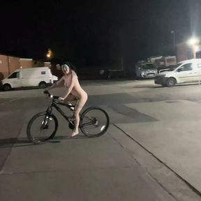 Street girl steals a bike but has to ride it back naked!