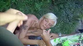 German Teen 18+ After Party Public Threesome - Masturbate