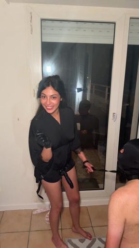 Man, being lucky enough to cum on the feet of those two badass dominas