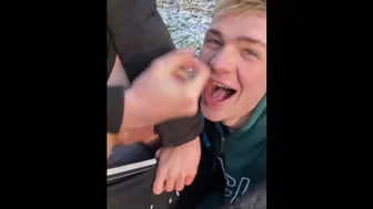 He wets his huge dick and pokes it in after I tell him to just stick it in a bit