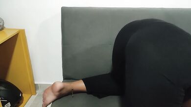 Big titted latina milf sucks thick boss's cock while moaning on her webcam