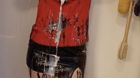 new kink unlock this year hehe splashing or WAM wet and messy! With gloves of course! Watch me poor a full gallon of milk on top of my head and let it poor down my body and also chocolate syrup and then watch me take a shower and pleasure myself!!