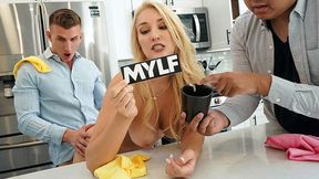 Julia Robbie gets gangfucked by son & friend in depraved free-for-all - big tits, stepfamily nasty