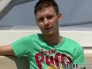 Twink loves wanking solo on a boat far from shore