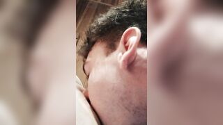 licks twat inside sauna