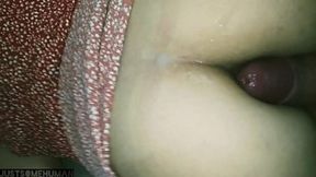 Petite brunette doll gets big cock in her ass and face