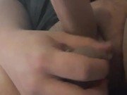 Oozing precum till nut