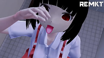 (MMD Giantess) Encounter with Hanako-san