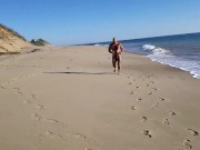 Slow Motion beach bikini running
