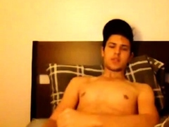 Twink's Amateur Striptease and Webcam Jerk Off Session