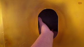 His cut cock made me so horny at the GloryhOLe