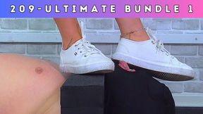 209 Ultimate Bundle 1 - Goddess Amber - Post Cum Trampling After Busting Your Face, Cock & Balls Under My Dirty Tommy Hilfiger Pumps - Trample CBT Ballbusting Facebusting Crush Shoes Trainer Worship Gagging